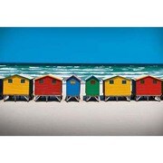 S1871 [Sイラストポスター BEACH HUTS]