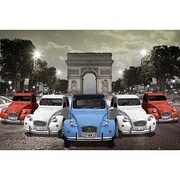 S1877 [Sイラストポスター ARC DE TRIOMPHE 2CVS]