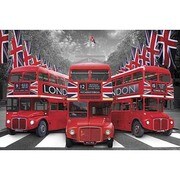 S1883 [Sイラストポスター LONDON PALACE BUSES]