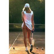 S1907 [Sイラストポスター TENNIS GIRL]