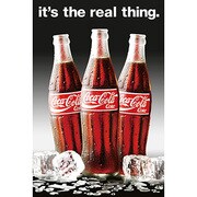 S1936 [Sイラストポスター COCA COLA real thing]