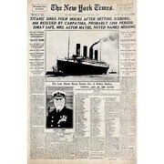 S1940 [Sイラストポスター TITANIC New York Times]
