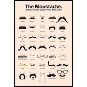 S1947 [Sイラストポスター THE MOUSTACHE  A Man's Way Of Saying I'm A Man, Man]