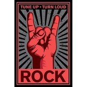 S1984 [Sイラストポスター TUNE UP TURN LOUD Rock]