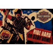 S1986 [Sイラストポスター HARLEY DAVIDSON Ride Hard]