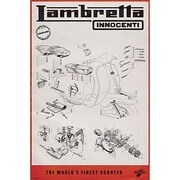 S1989 [Sイラストポスター LAMBRETTA Line Drawing]