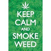 S1993 [Sイラストポスター KEEP CALM SMOKE WEED]