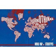 S4016 [Sイラストポスター WORLD MAP OF STEREOTYPES]