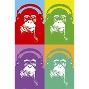 S4033 [Sイラストポスター STEEZ FOUR MONKEES]