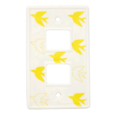 イエロー FL-SW-YE flap flap スイッチプレート 2穴