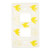 イエロー FL-SW-YE flap flap スイッチプレート 2穴