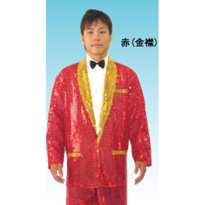 スパークタキシード   レッド・ゴールド襟