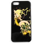 I5-MK0-003 [iPhone5用カバー 高盛り蒔絵 風神雷神（黒）]