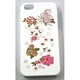 I5-MK0-007 [iPhone5用カバー 高盛り蒔絵 華尽くし（白）]