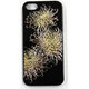 I5-MK0-010 [iPhone SE/5s/5用カバー 高盛り蒔絵 糸菊（黒）]