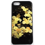 I5-MK0-011 [iPhone5用カバー 高盛り蒔絵 小菊（黒）]