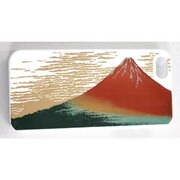 I5-MK0-026 [iPhone SE/5s/5用カバー 高盛り蒔絵 赤富士(白)]