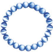 8m数珠ブレスヘッダー キャッツアイブルー JZB-1-18