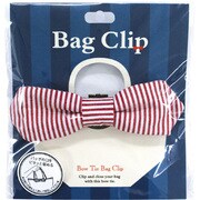 TIZ-1-04 BowTieBagClip StripeRed