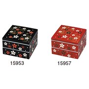 さくら桜 6.0 角2段重 朱 15957