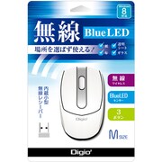 BlueLEDマウス 無線3ボタン ホワイト MUS-RKT93NW