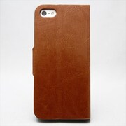 MINIOPAL CASE 84548 [iPhone5用 手帳タイプ ライトブラウン 左右開閉型カード挿入可スタンド可]