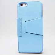 MINIOPAL CASE 81202 [iPhone5用 手帳タイプ ライトブルー 左右開閉スタンド可]