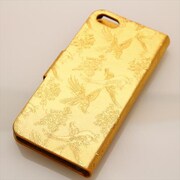 MINIOPAL CASE 84760 [iPhone5用 手帳型開閉 ゴールドレザー 寿シリーズ左右開閉]