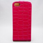 MINIOPAL CASE 84661 [iPhone5用 手帳タイプ レッド クロコダイル柄上下開閉型]