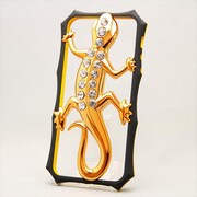 MINIOPAL CASE 89253 [iPhone5用 ヤモリシリーズ ゴールド×ブラック]
