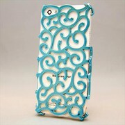 MINIOPAL CASE 90976 [iPhone5用 背面カバータイプ ライトブルー 渦柄]