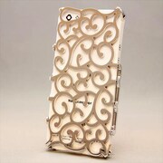 MINIOPAL CASE 90983 [iPhone5用 背面カバータイプ シルバー 渦柄]