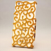 MINIOPAL CASE 90990 [iPhone5用 背面カバータイプ ゴールド 渦柄]