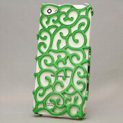 MINIOPAL CASE 91003 [iPhone5用 背面カバータイプ グリーン 渦柄]