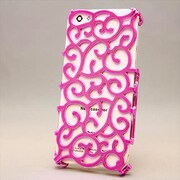MINIOPAL CASE 91034 [iPhone5用 背面カバータイプ ピンク 渦柄]