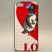 MINIOPAL CASE 00422 [iPhone5用 背面カバータイプ PR プリントハートペンギン]