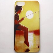 MINIOPAL CASE 10650 [iPhone5用 背面カバータイプ PR プリント魚釣り夕焼け]