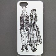 MINIOPAL CASE 10773 [iPhone5用 背面カバータイプ PR プリントウサギ女の子]
