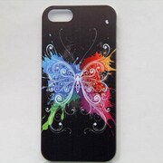 MINIOPAL CASE 01634 [iPhone5用 背面カバータイプ PR プリント蝶カラフル]
