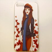 MINIOPAL CASE 92413 [iPhone5用 背面カバータイプ PR プリント女の子紅葉]