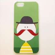 MINIOPAL CASE 13583 [iPhone5用 背面カバータイプ PR プリントヒゲおじさん]