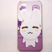 MINIOPAL CASE 17185 [iPhone5用 背面カバータイプ PR アニマルプリントうさぎ]