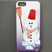 MINIOPAL CASE 98286 [iPhone5用 背面カバータイプ PR 雪だるまプリント]