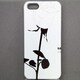 MINIOPAL CASE 98477 [iPhone5用 背面カバータイプ PR 白黒プリント花]
