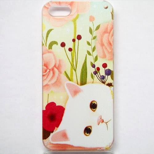 MINIOPAL CASE 98552 [iPhone5用 背面カバータイプ PR アニマルプリントネコ花]