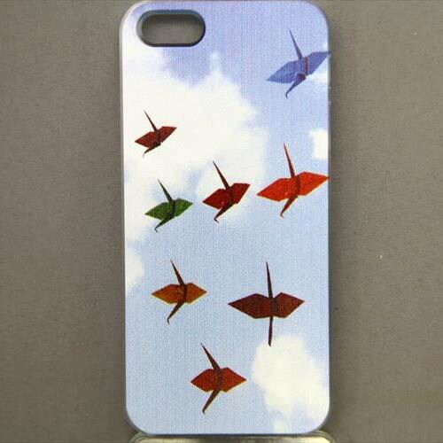 MINIOPAL CASE 98774 [iPhone5用 背面カバータイプ PR 鶴プリント]