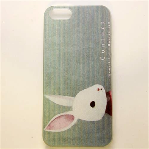 MINIOPAL CASE 19219 [iPhone5用 背面カバータイプ PR アニマルプリントウサギ]