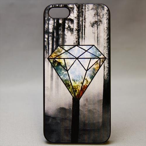 MINIOPAL CASE 09395 [iPhone5用 背面カバータイプ PR ダイヤモンドプリント黒枠]