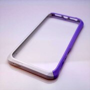 MINIOPAL CASE 91072 [iPhone5用 バンパー パープル×ホワイト]