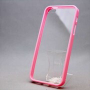 MINIOPAL CASE 87983 [iPhone5用 バンパー ピンク 半透明バックガード付ストラップ穴付]